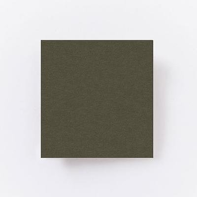 Emmett Low Profile Bed, Tall Border Tufting, Perf Velvet Dark Olive, Square Lw Prf Almond, Twin